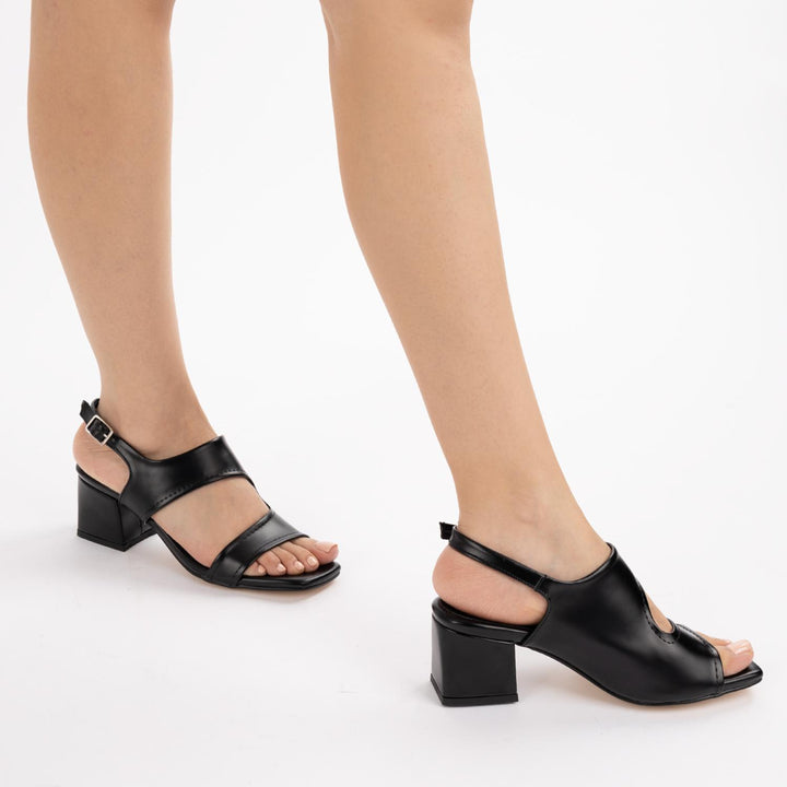Ranma Kadın Siyah Kalın Topuk Ayakkabı