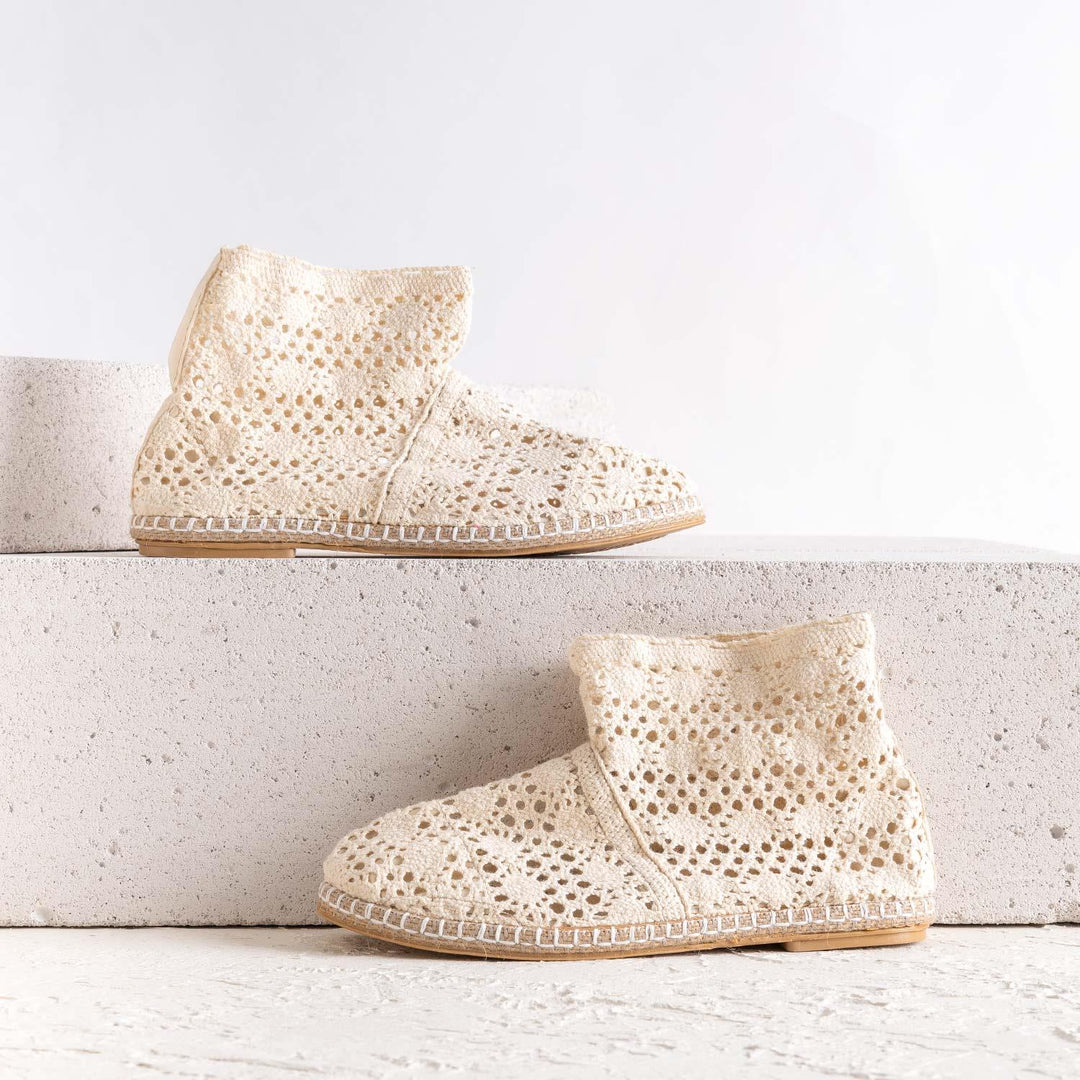 Resley Yazlık Dantel Krem Espadril Bot