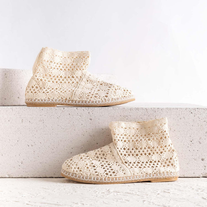 Resley Yazlık Dantel Krem Espadril Bot