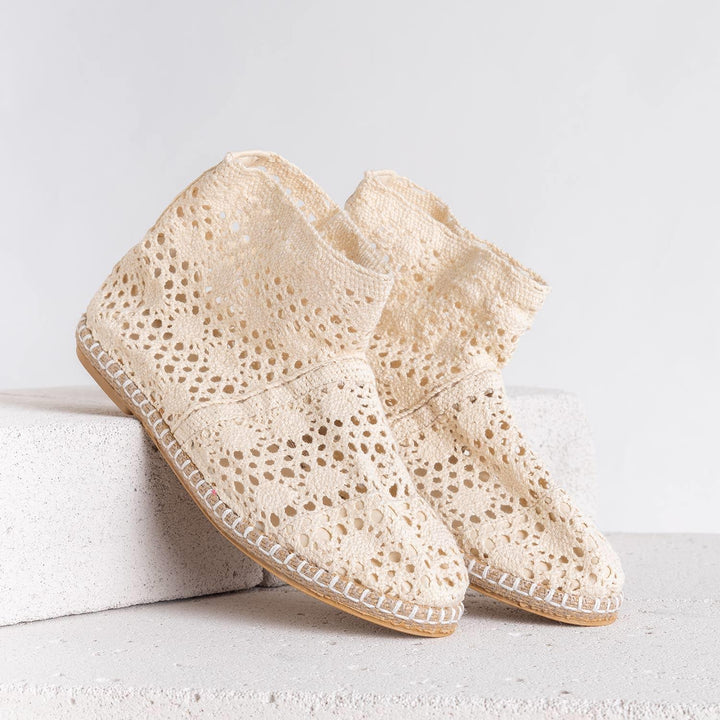 Resley Yazlık Dantel Krem Espadril Bot