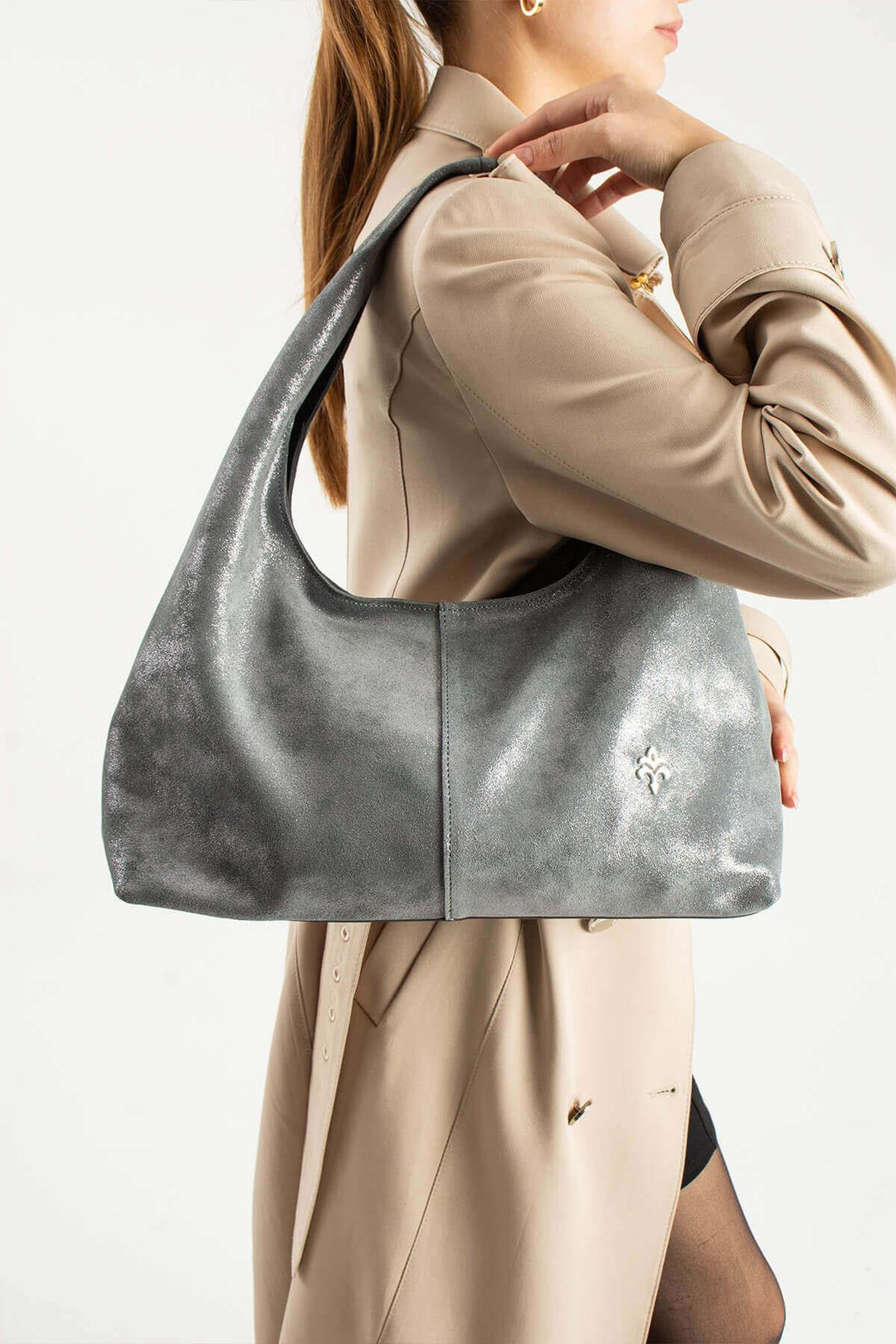 RHEXIA Kadın Hakiki Süet Deri Omuz Çantası