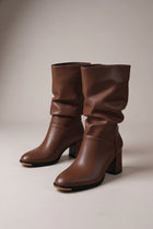 Mevher Kahverengi Topuklu Körüklü Kadın Bot