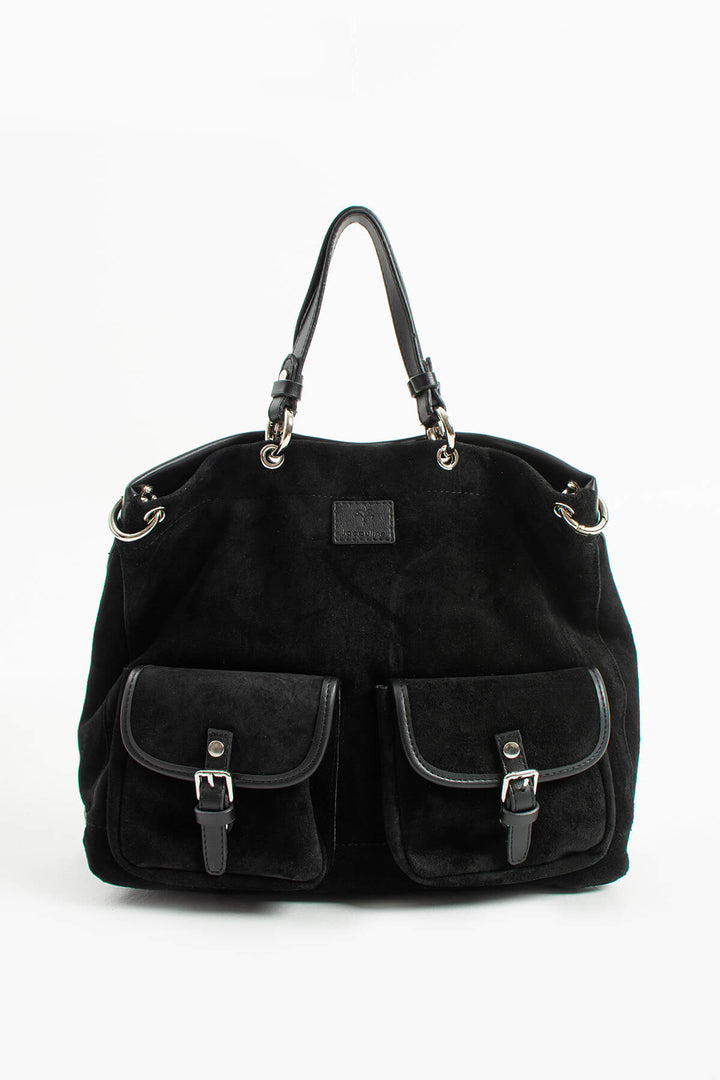 SELORA Hakiki Süet Deri Kadın El Çantası