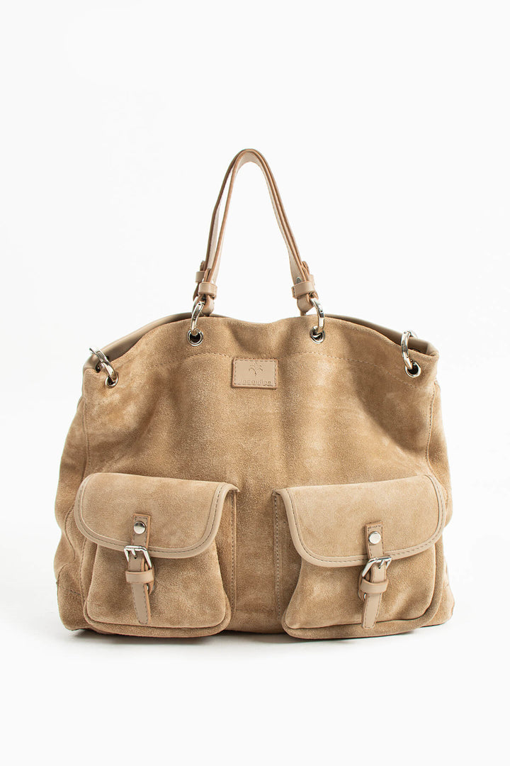 SELORA Hakiki Süet Deri Kadın El Çantası