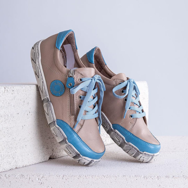 Serpa Mavi/Vizon Hakiki Deri Kadın Ayakkabı