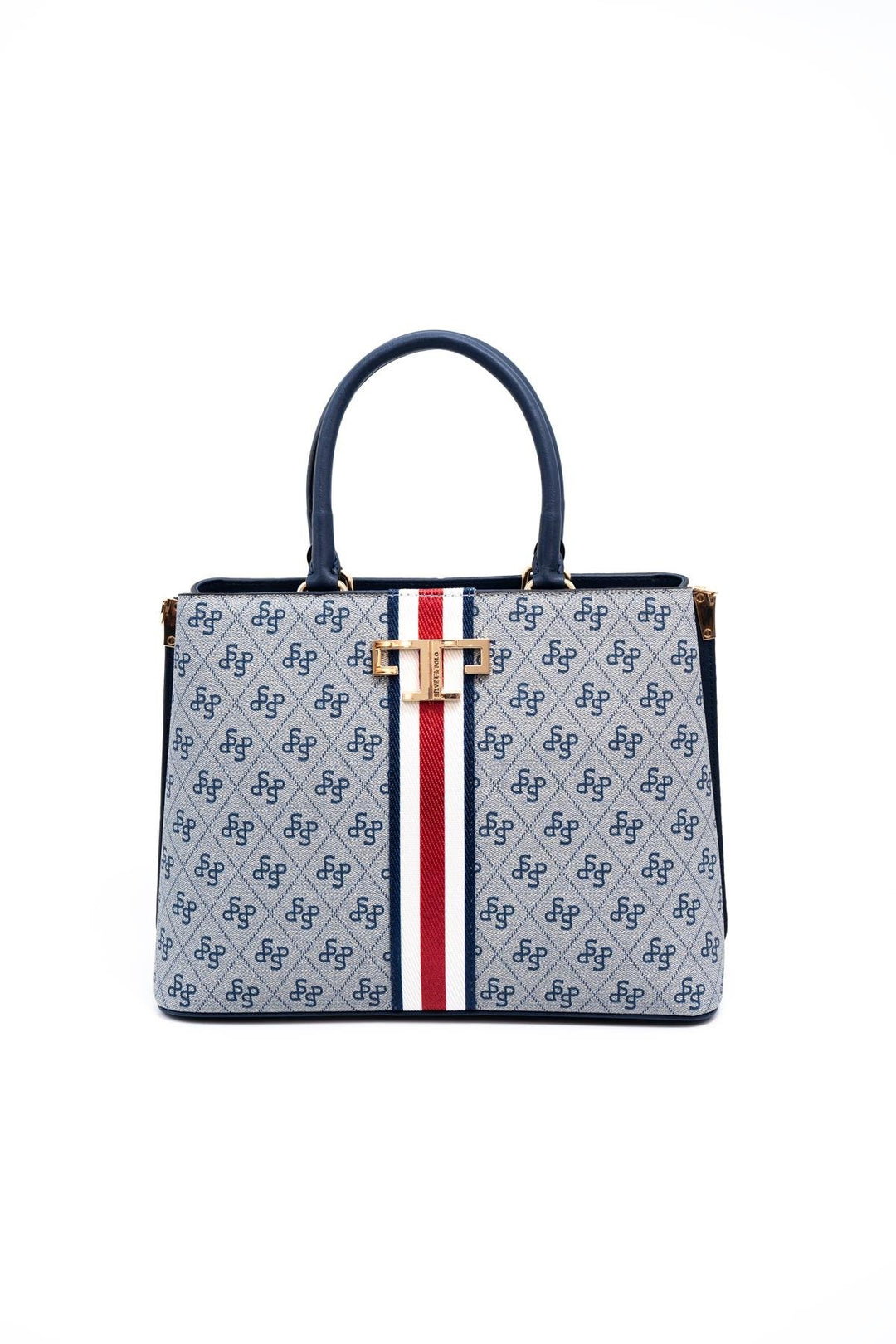 Silver & Polo SP924 Şeritli Monogram Kadın El Çantası