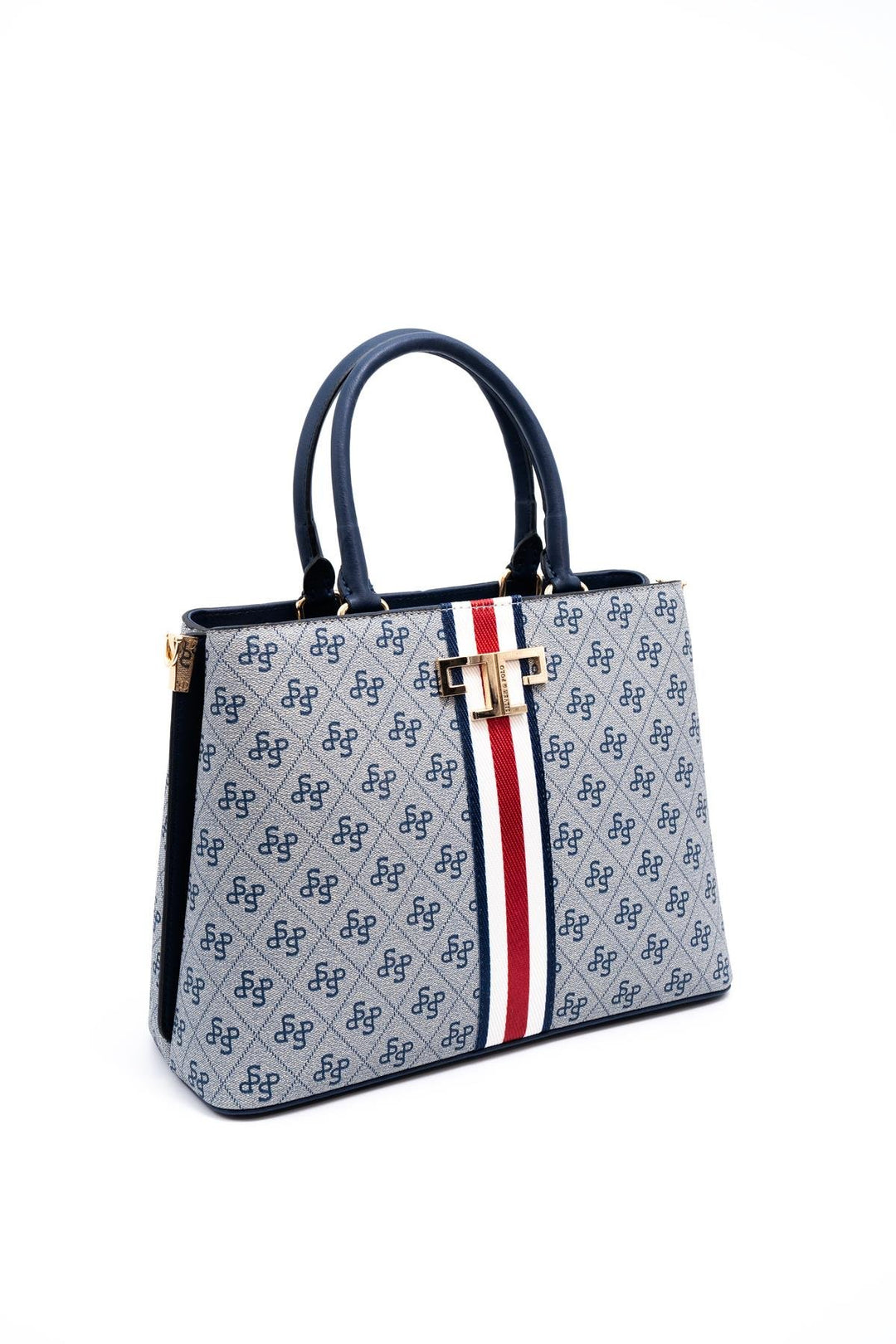 Silver & Polo SP924 Şeritli Monogram Kadın El Çantası