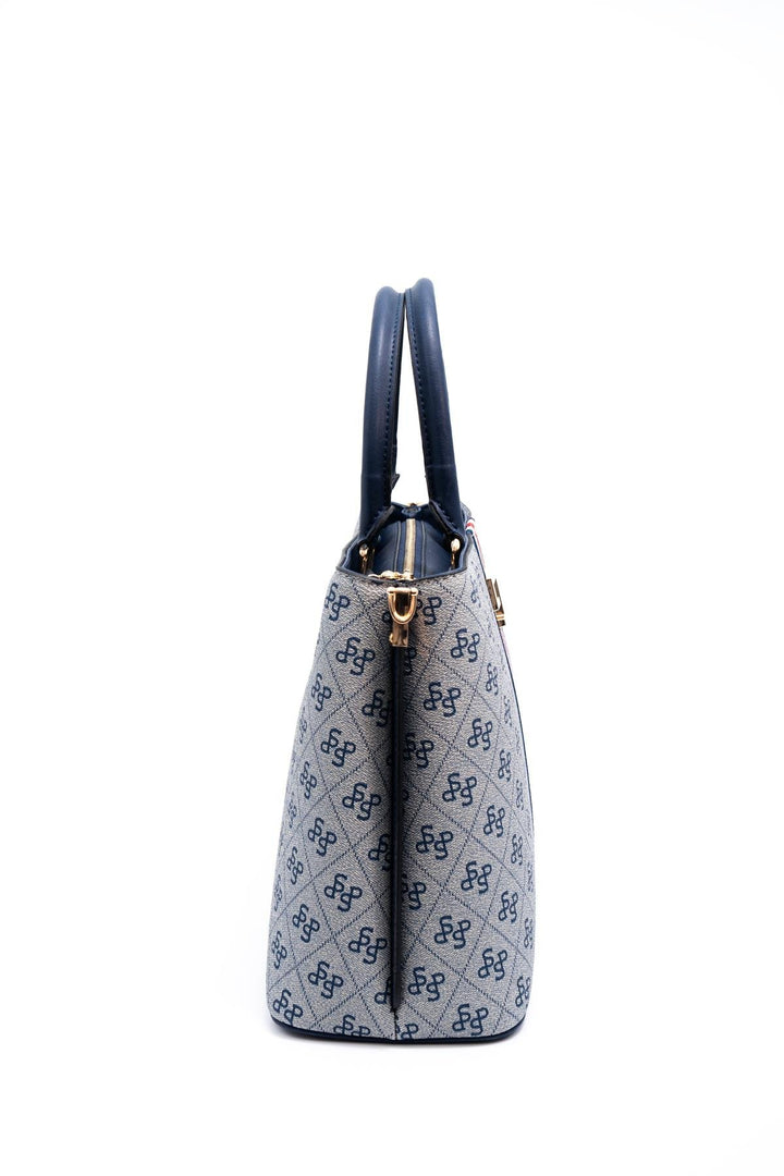 Silver & Polo SP924 Şeritli Monogram Kadın El Çantası