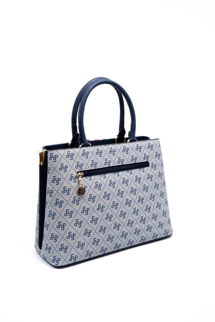 Silver & Polo SP924 Şeritli Monogram Kadın El Çantası