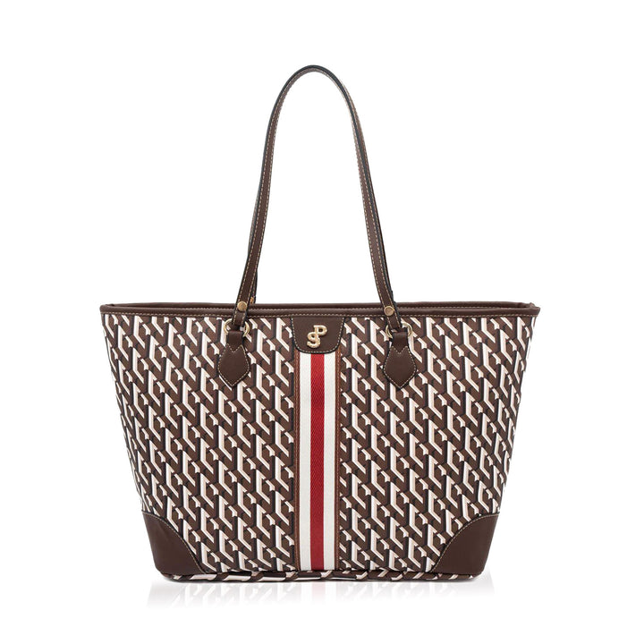 Silver & Polo SP1169 Üç Boyutlu Şeritli Kadın Omuz Shopper Çanta