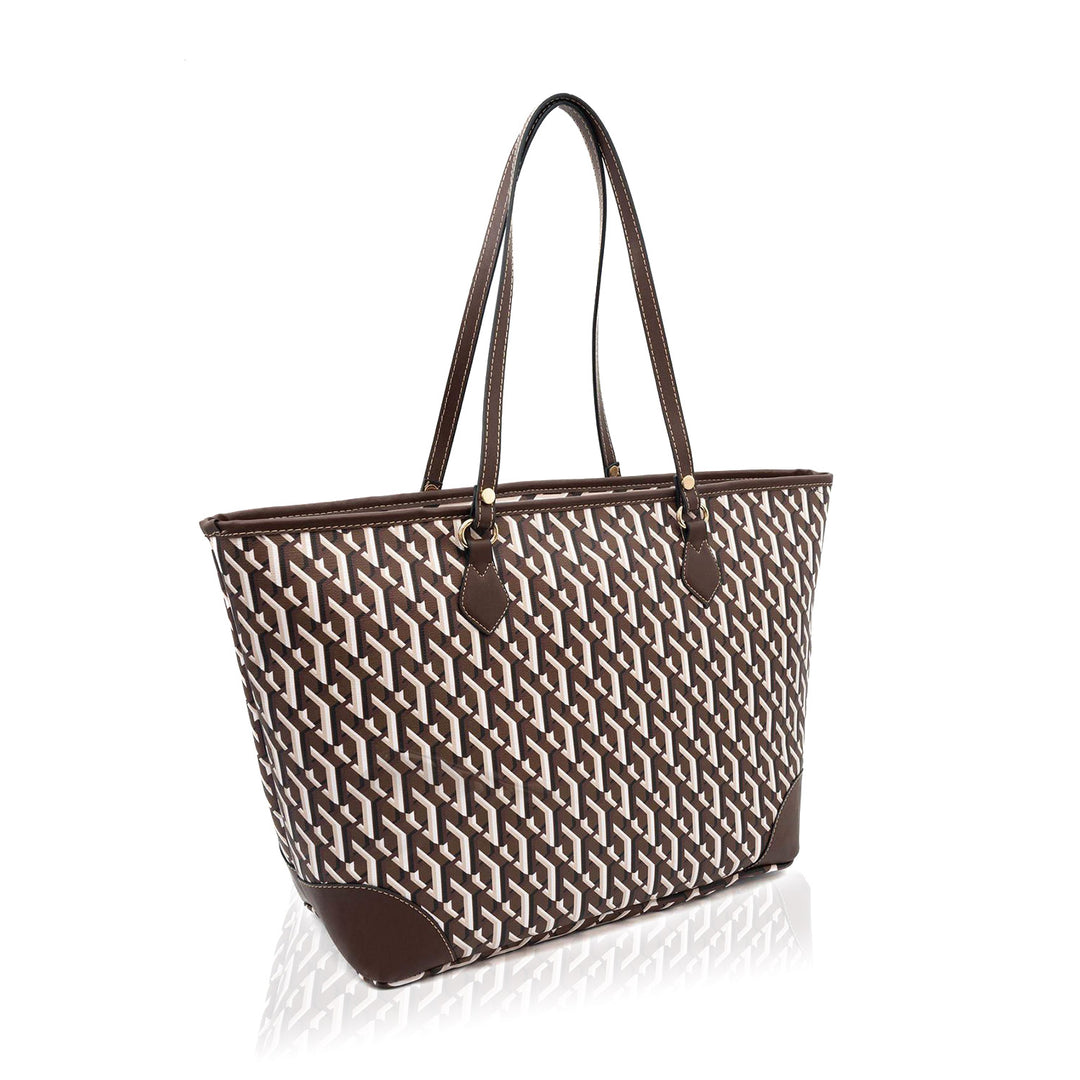 Silver & Polo SP1169 Üç Boyutlu Şeritli Kadın Omuz Shopper Çanta