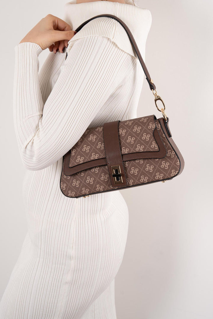 Silver & Polo SP1177 Monogram Kadın Omuz Çantası