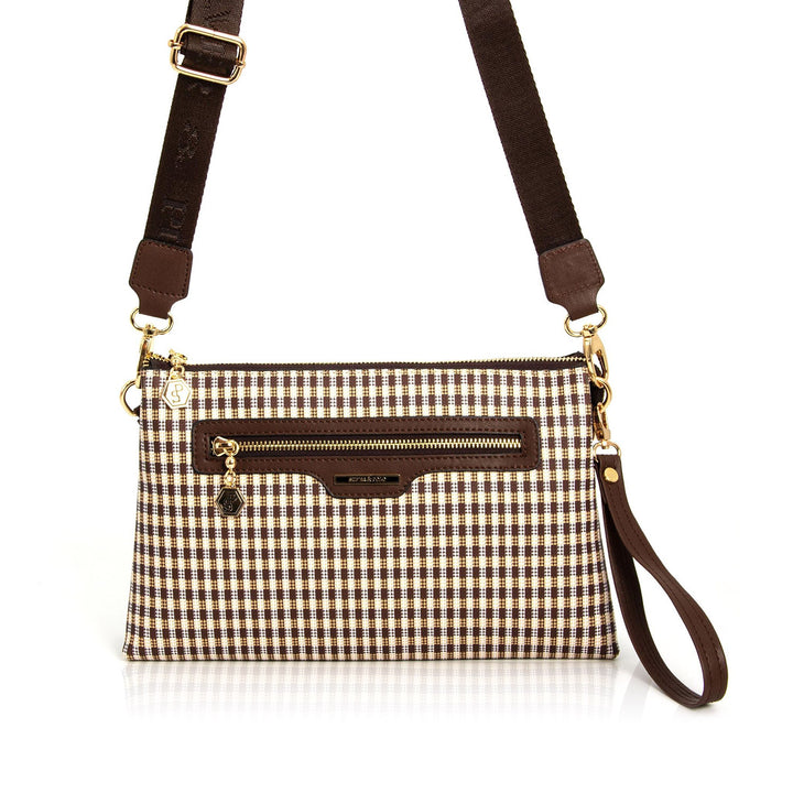 Silver & Polo SP1129 Ekose Kadın Çapraz Çanta