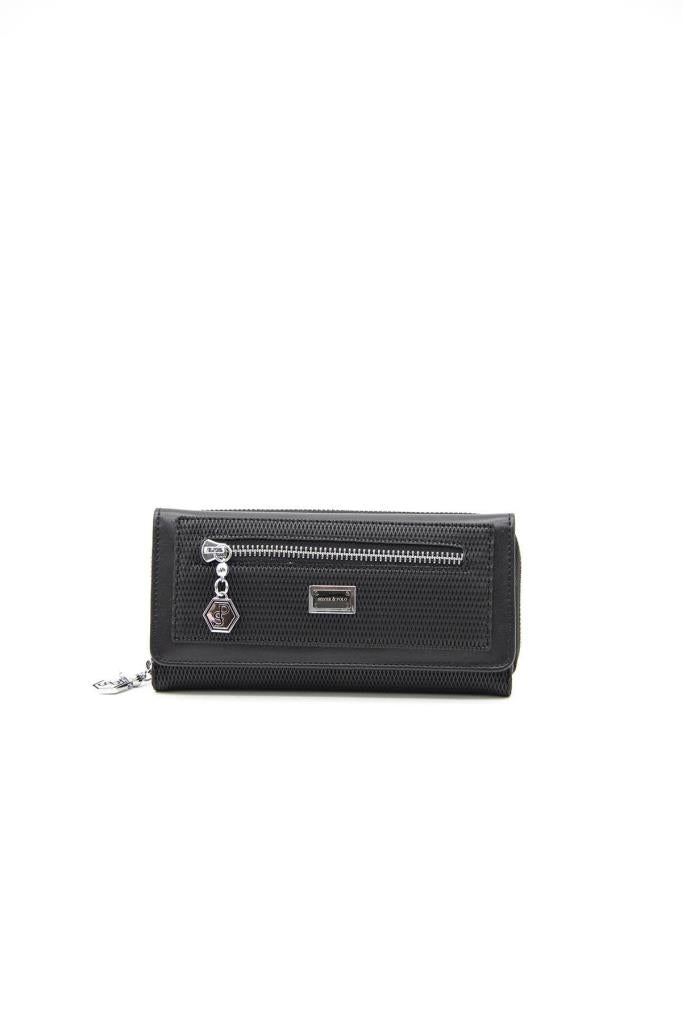 Silver & Polo Siyah-Siyah SP846 Kadın Cüzdan & Kartlık