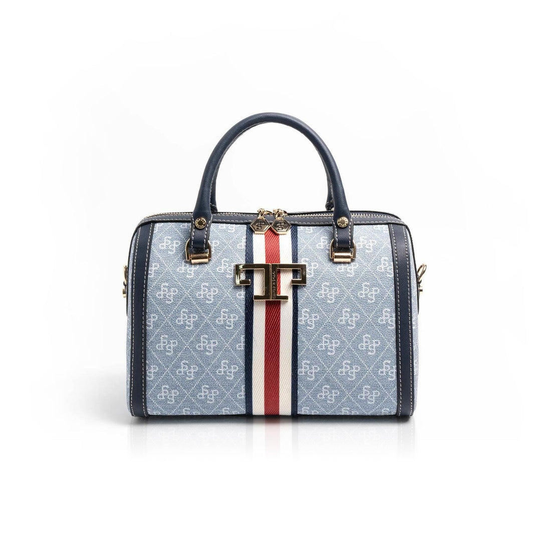 Silver & Polo SP1091 Şeritli Monogram Kadın El Çantası