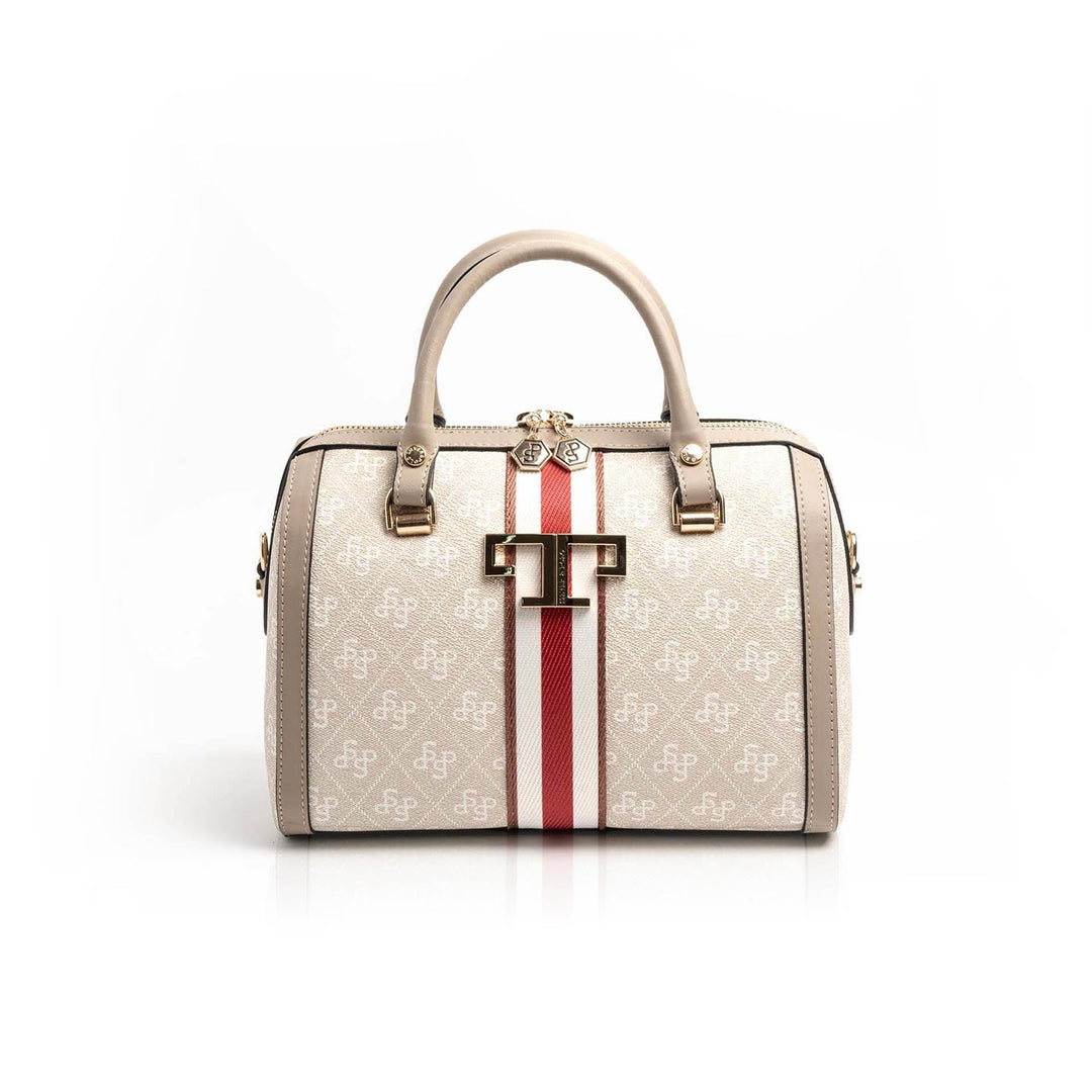 Silver & Polo SP1091 Şeritli Monogram Kadın El Çantası