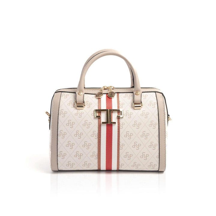 Silver & Polo SP1091 Şeritli Monogram Kadın El Çantası