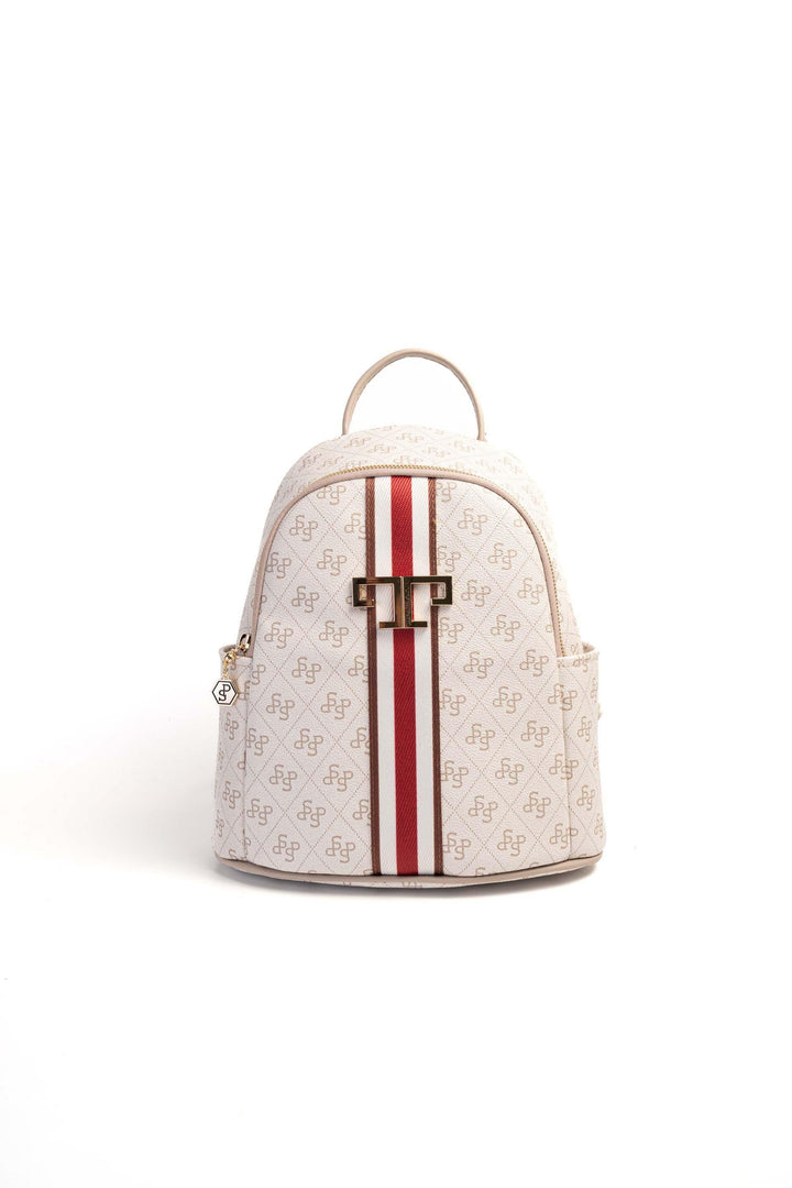 Silver & Polo SP1161 Şeritli Monogram Kadın Sırt Çantası
