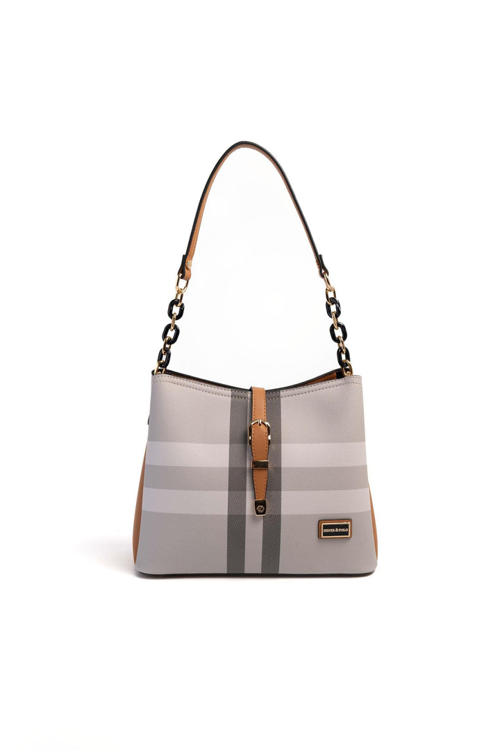 Silver & Polo SP974 Ekose Kadın Omuz Çantası