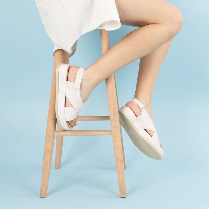 Sims Kadın Kot Görünümlü Ten Sandalet