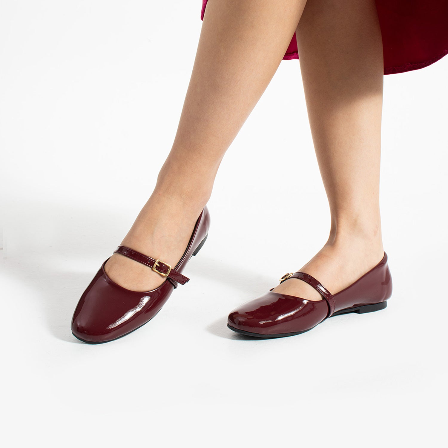 Snoek Kadın Rugan Bordo Babet Ayakkabı