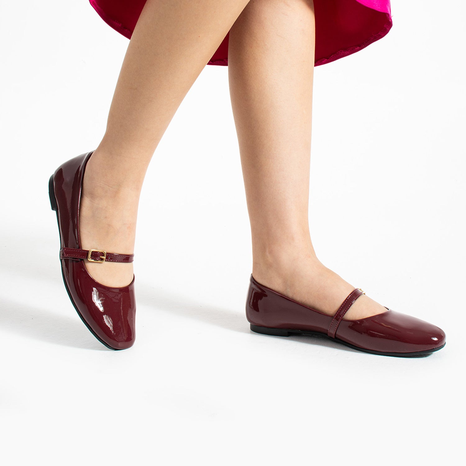 Snoek Kadın Rugan Bordo Babet Ayakkabı