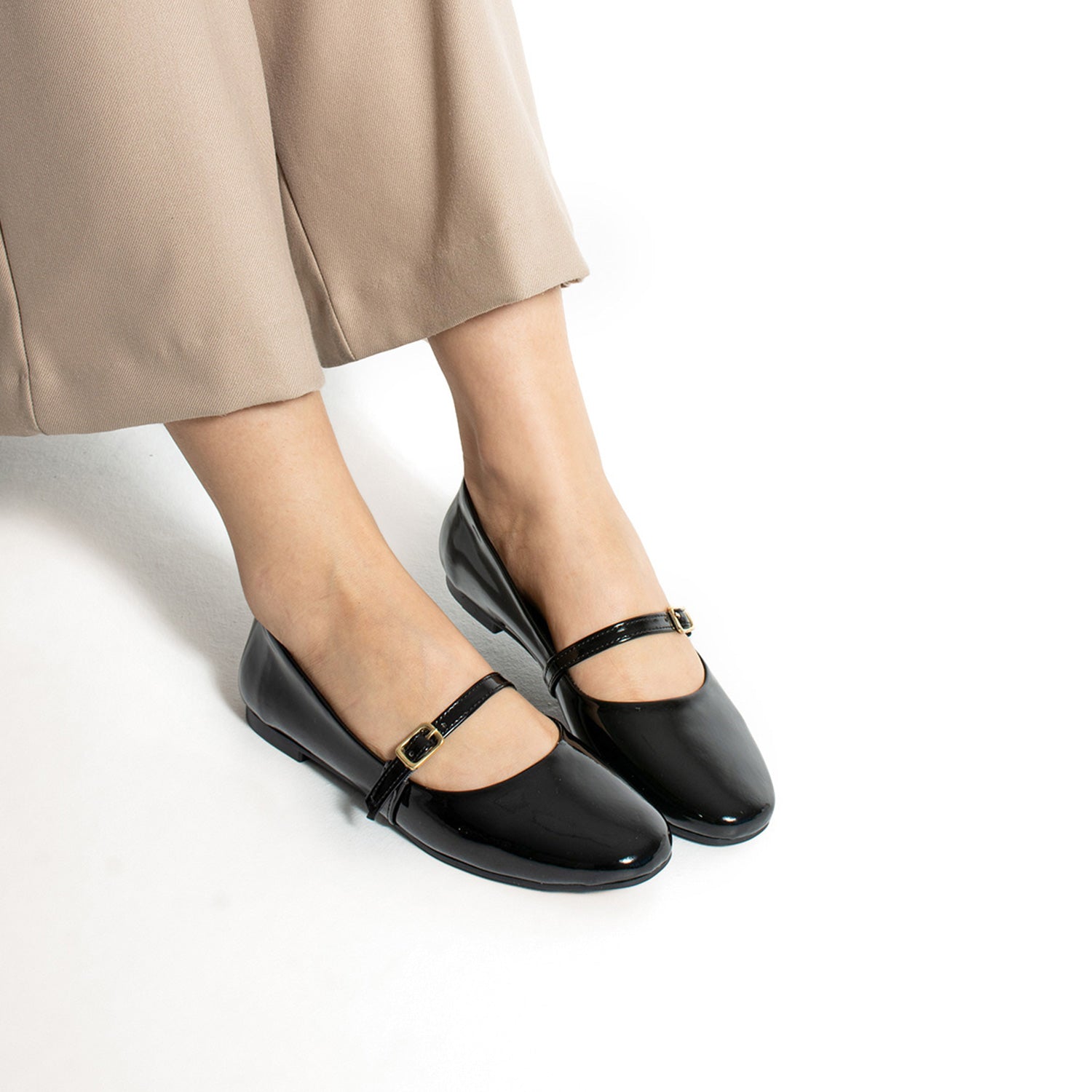 Snoek Kadın Rugan Siyah Babet Ayakkabı