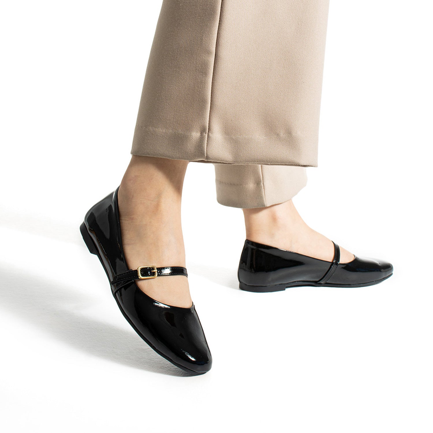 Snoek Kadın Rugan Siyah Babet Ayakkabı