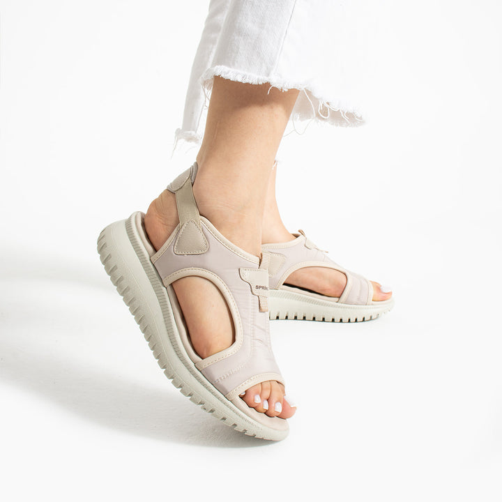 Solear Kadın Paraşüt Kumaş Ten Sandalet