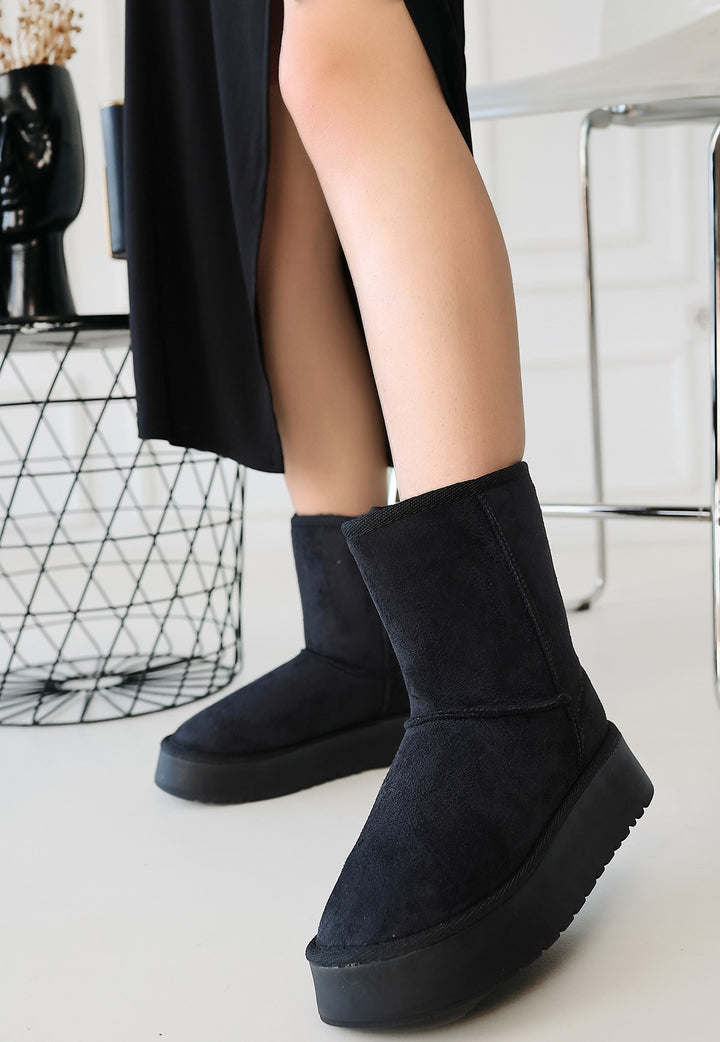 Sophia Siyah Süet Kadın Bot