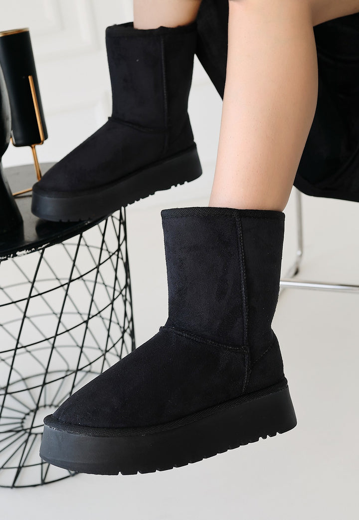 Sophia Siyah Süet Kadın Bot