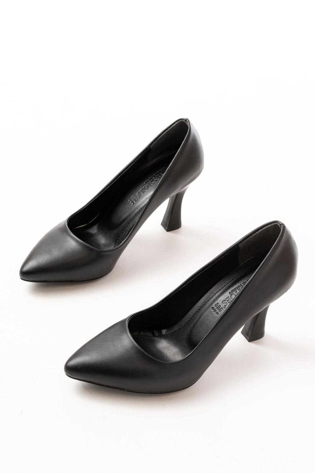 Alashun Siyah Kadın Topuklu Stiletto Ayakkabı