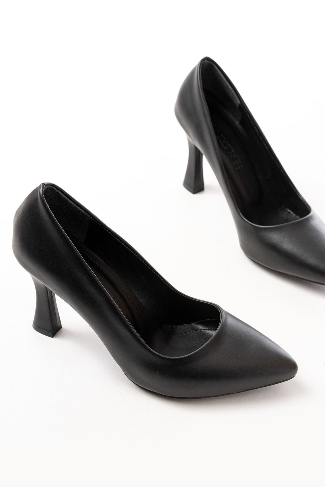 Alashun Siyah Kadın Topuklu Stiletto Ayakkabı
