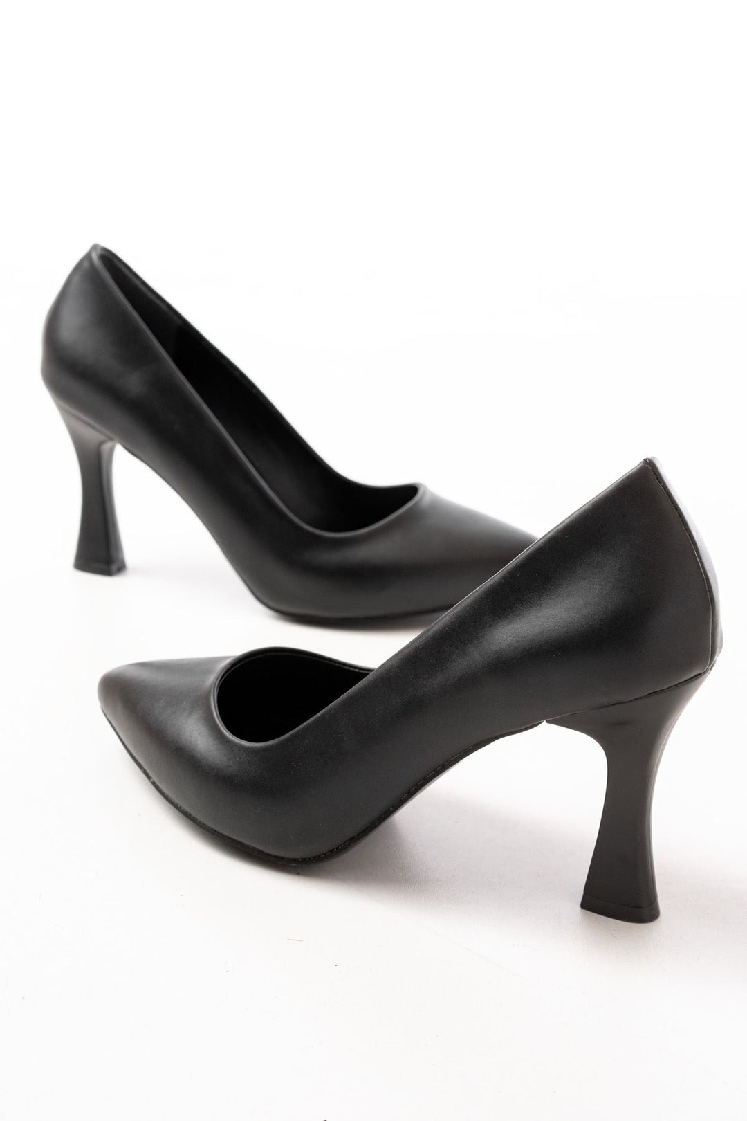 Alashun Siyah Kadın Topuklu Stiletto Ayakkabı