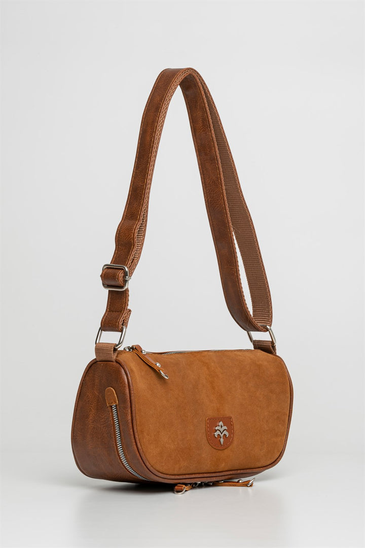 Sympathy-S Kadın Hakiki Süet Çapraz Çanta