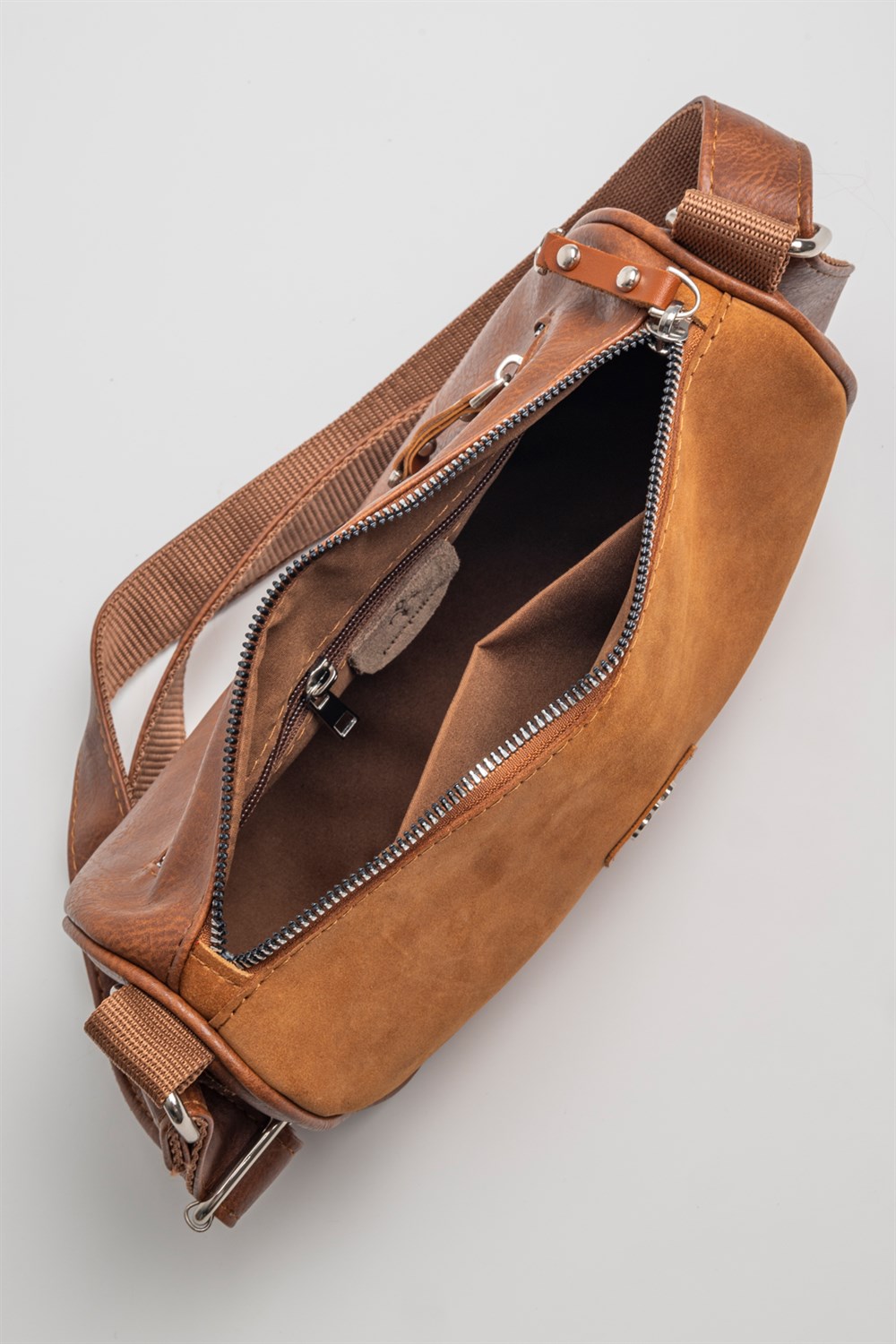 Sympathy-S Kadın Hakiki Süet Çapraz Çanta