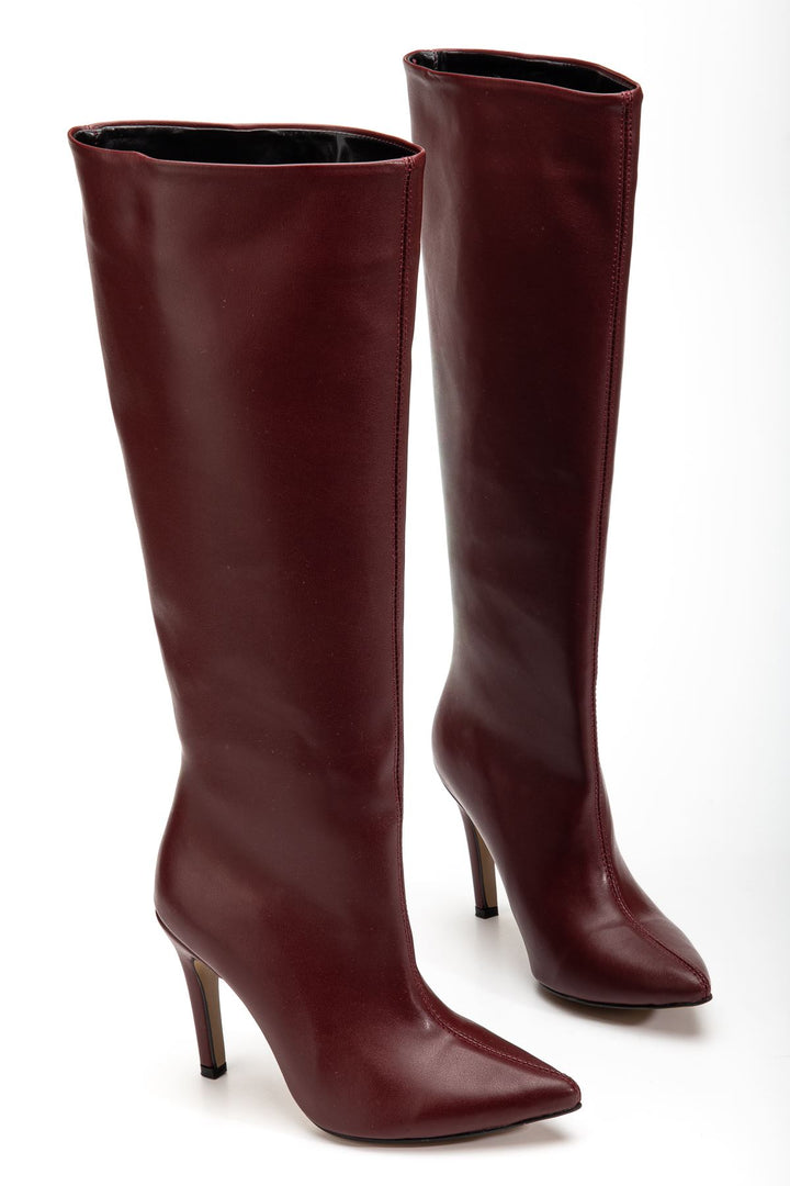 Opvez Bordo Kadın Çizme