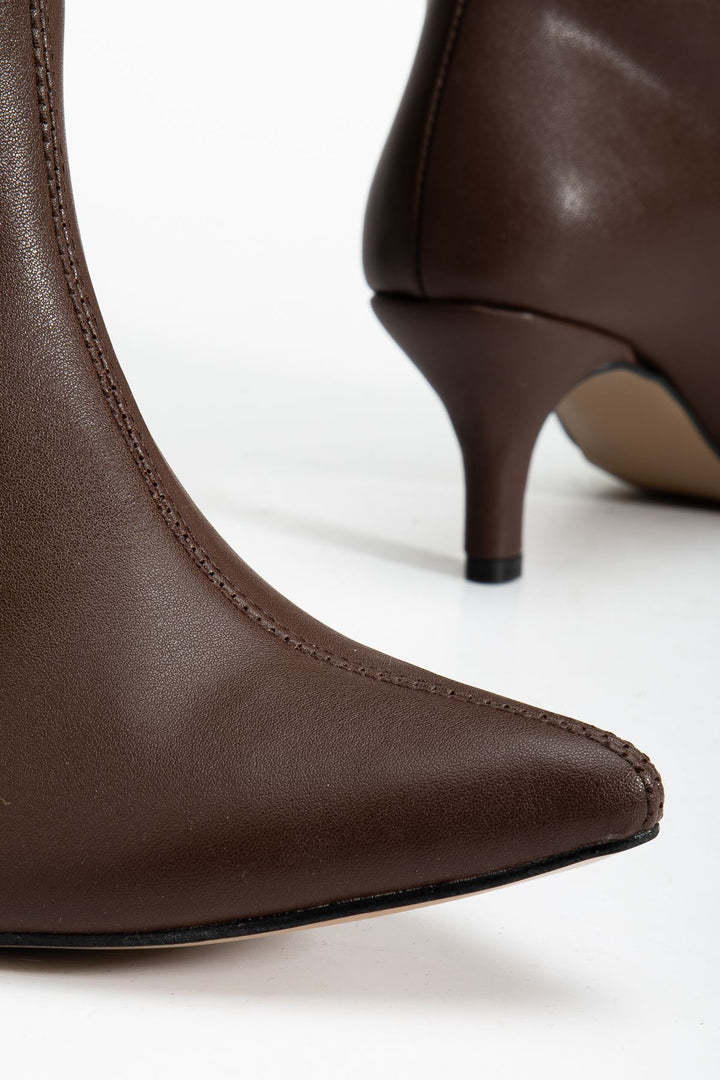 Jutten Açık Kahve Topuklu Kadın Çizme
