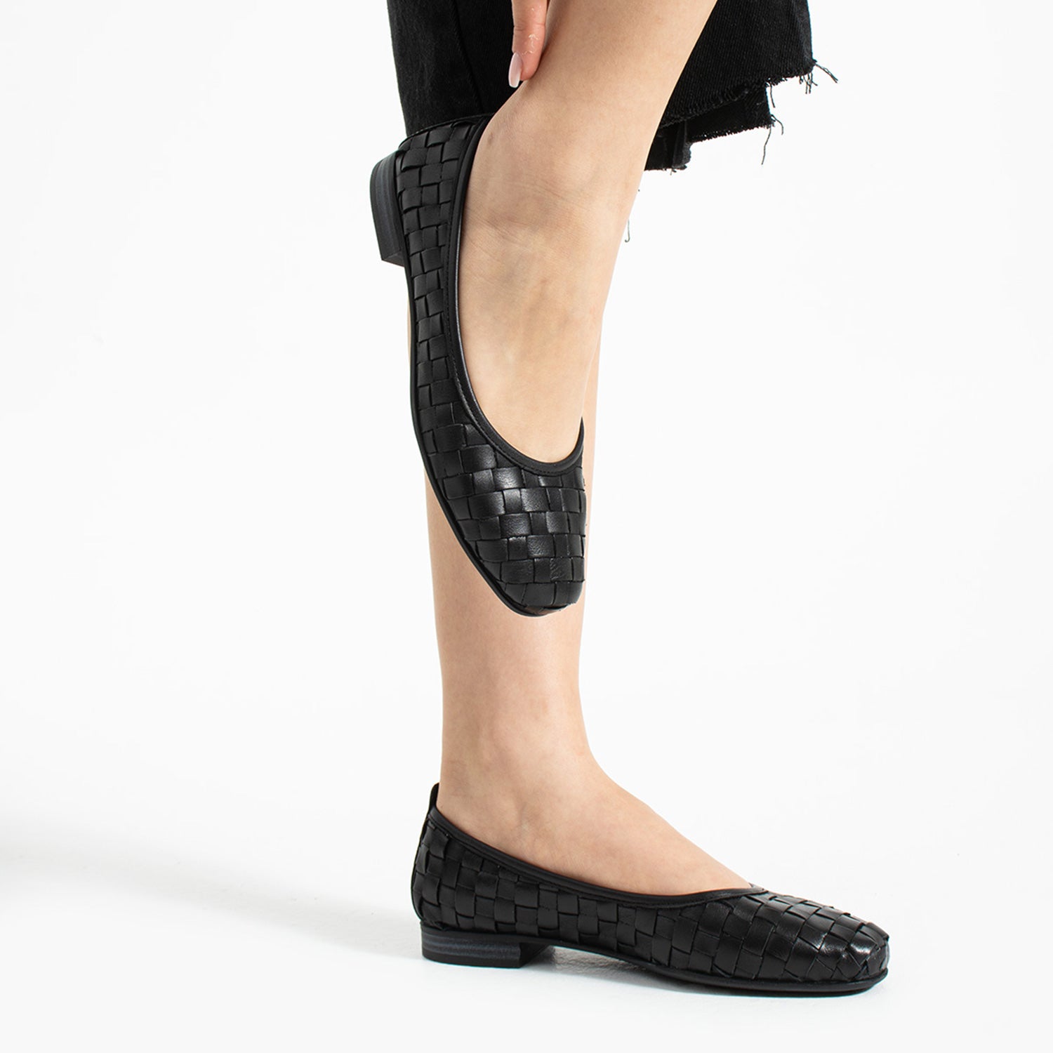 Talia Kadın Hakiki Deri Siyah Babet Ayakkabı