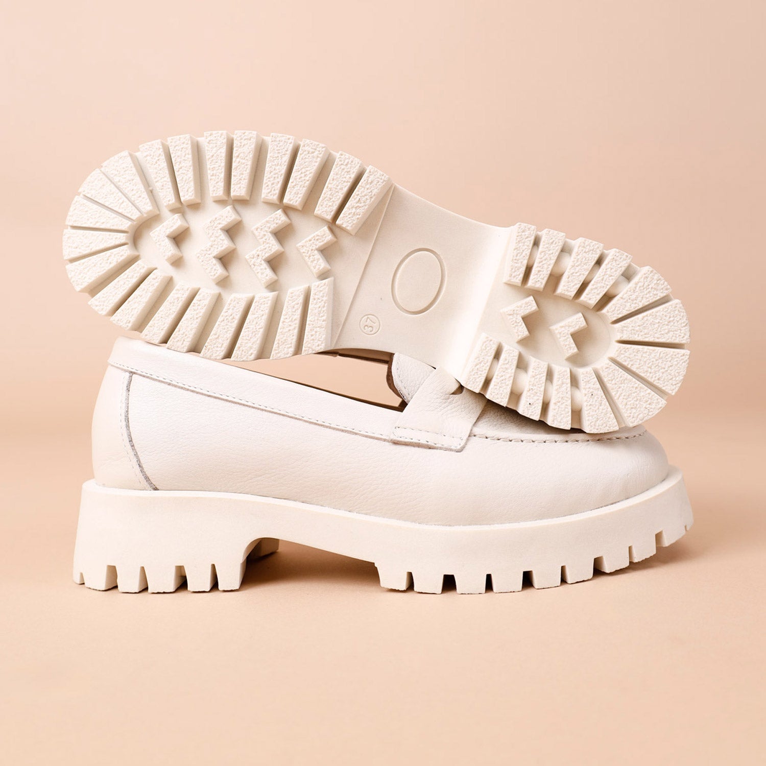 Tardeney Kadın Bej  Hakiki Deri Loafer Ayakkabı