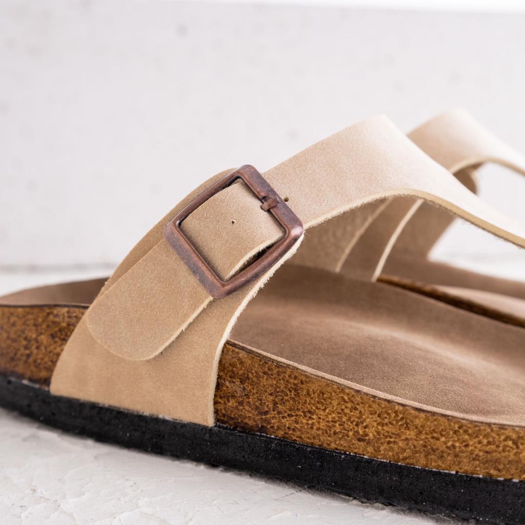 Teala Bej Süet Kadın Terlik