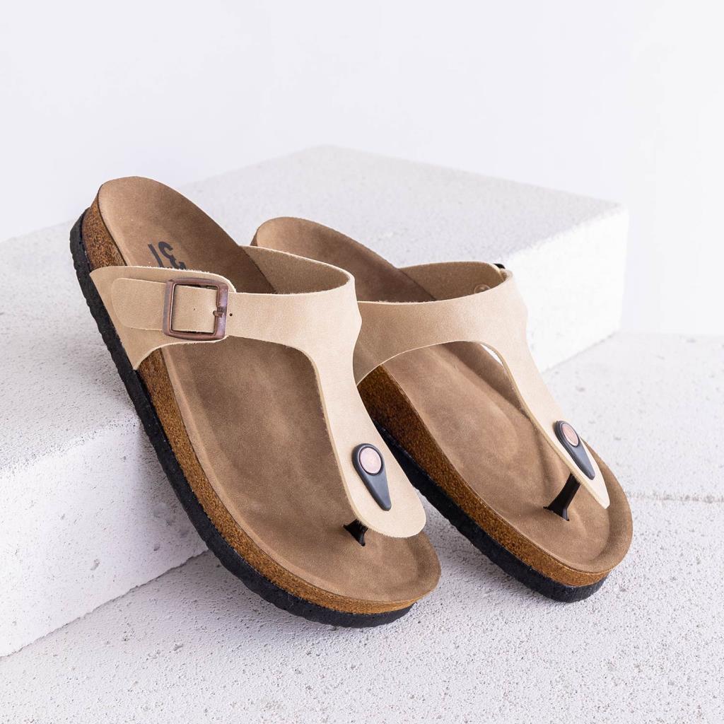 Teala Bej Süet Kadın Terlik