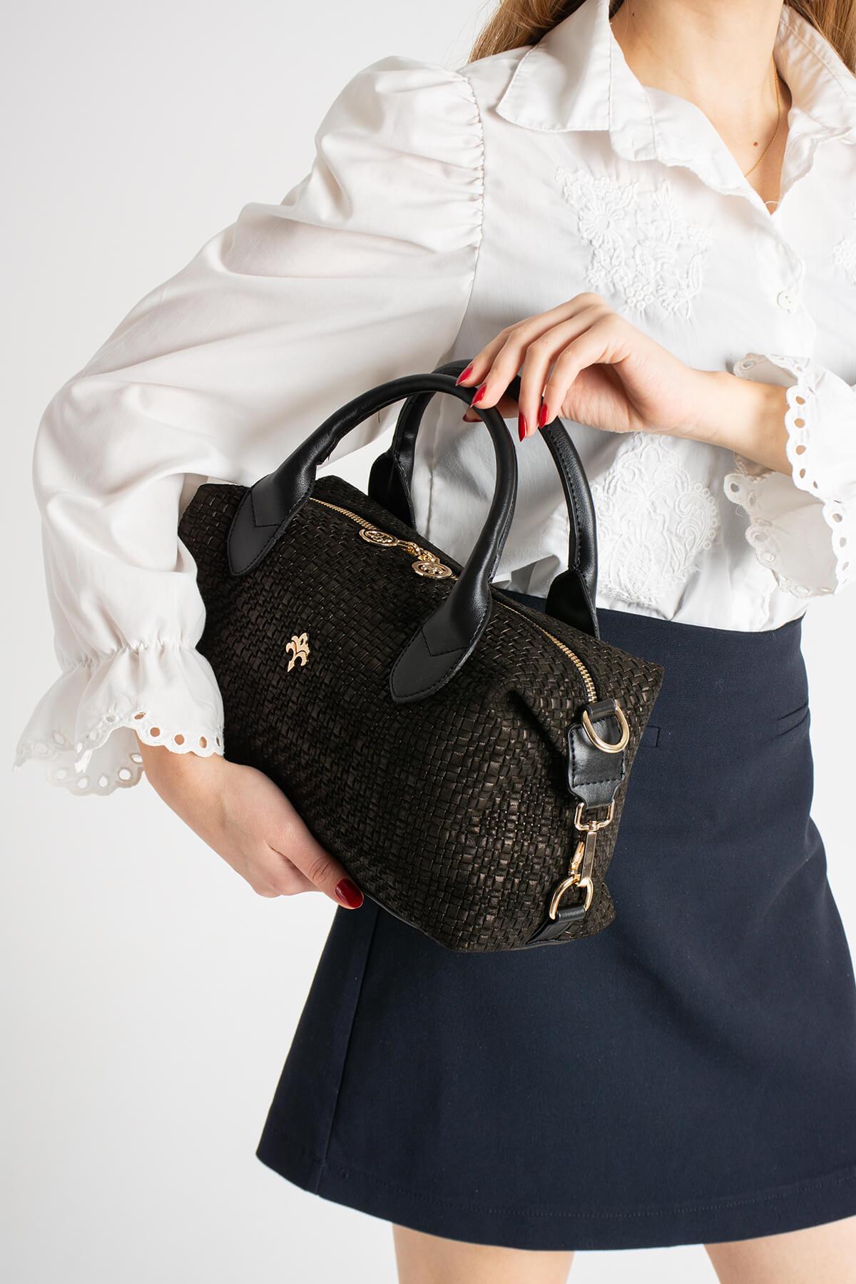 THENYA Kadın Hakiki Süet Deri El Çantası