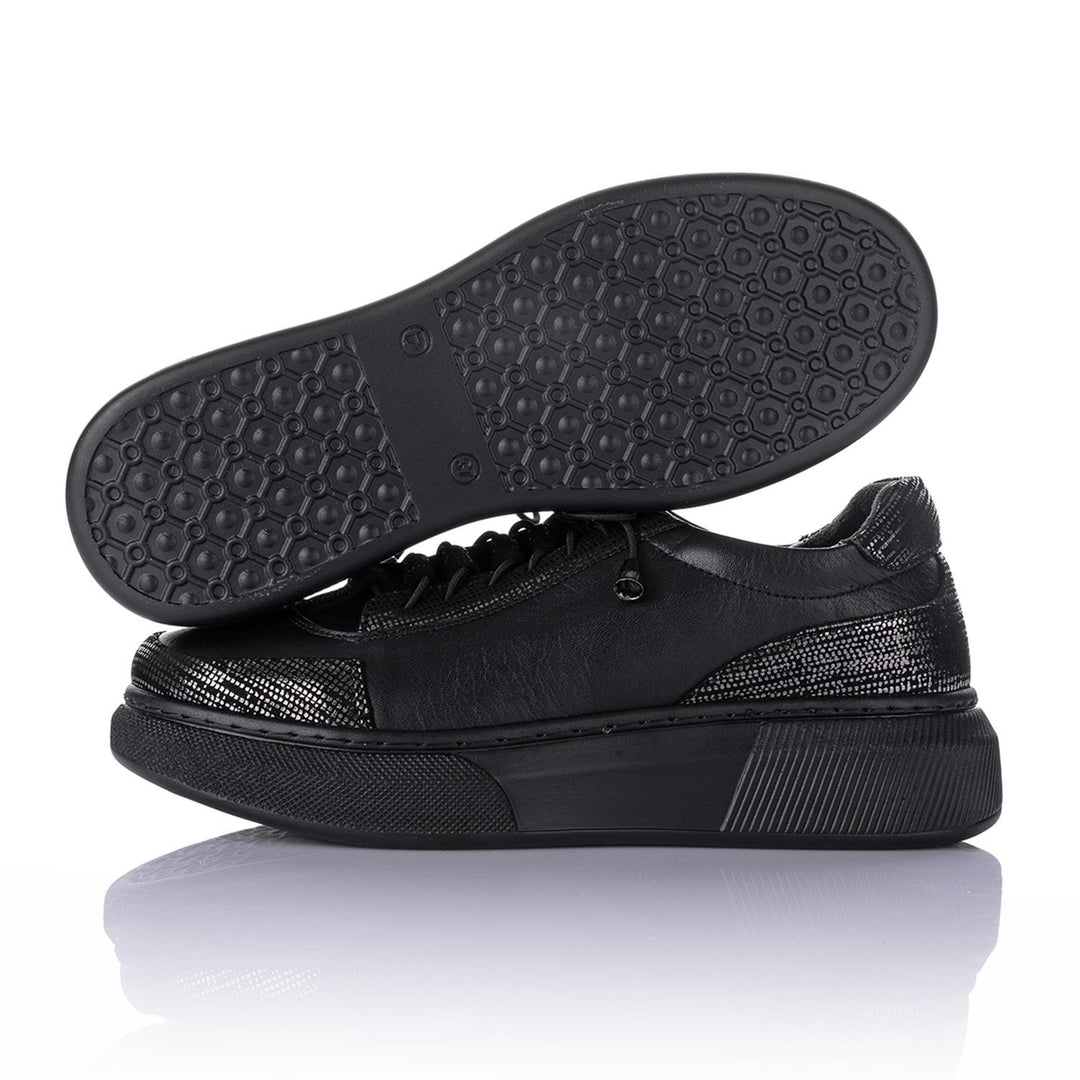 Tinda Kadın Hakiki Deri Siyah Casual Ayakkabı