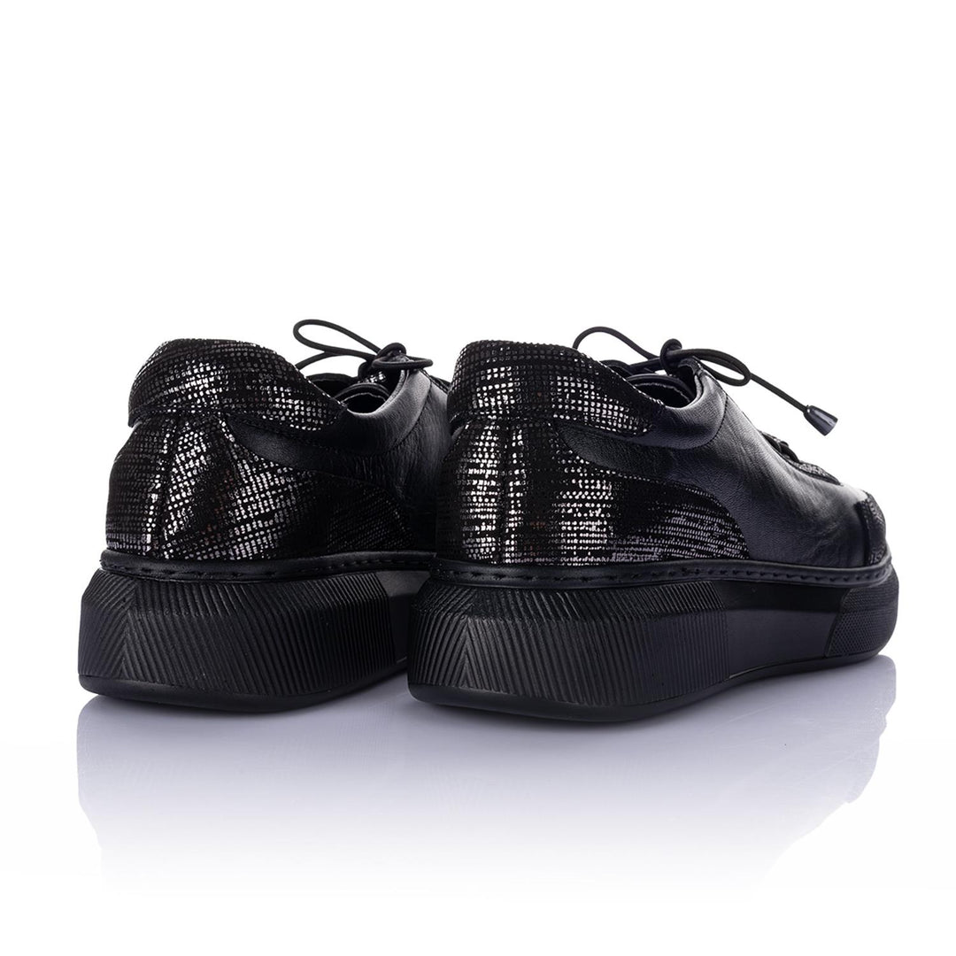 Tinda Kadın Hakiki Deri Siyah Casual Ayakkabı