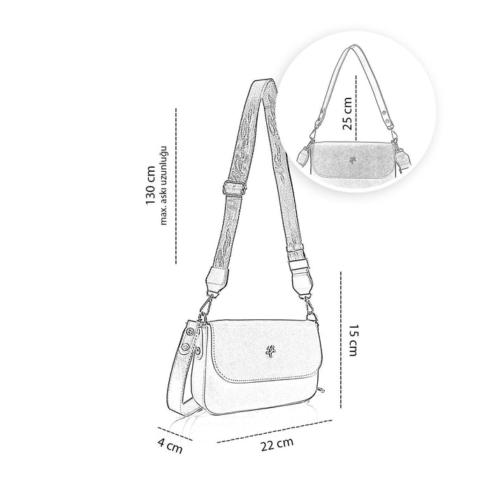 Tiyana Kadın Omuz Çantası ve Ayarlanabilir Askılı Çapraz Çanta