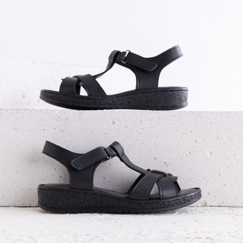 Travis Siyah Kadın Sandalet