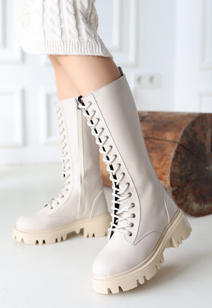 Uliza Bej Kadın Bağcıklı Fermuarlı Çizme