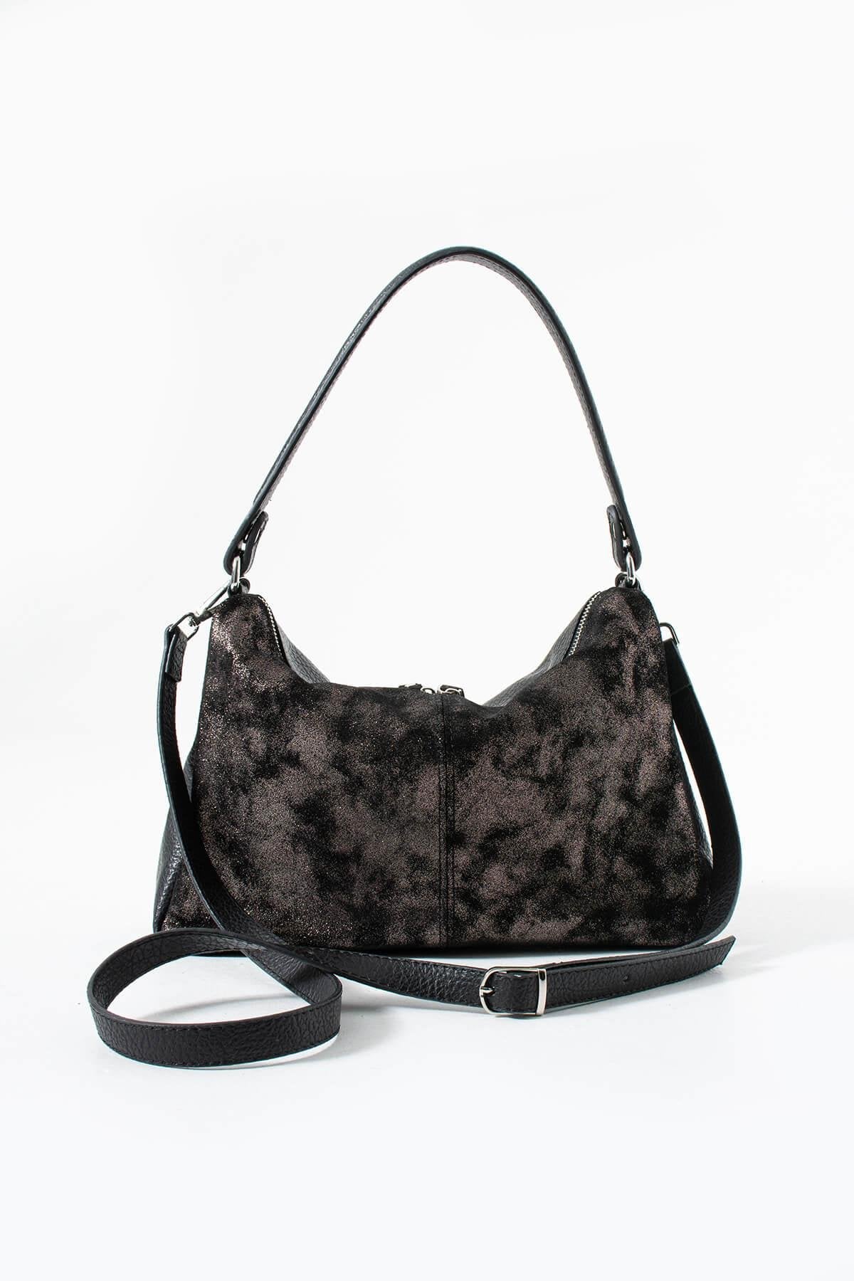 URANOS-B Hakiki Süet Deri Kadın Omuz Çantası