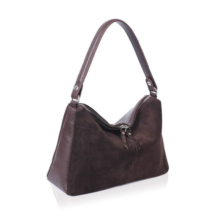 URANOS-M Kadın Hakiki Süet Deri Omuz Çantası
